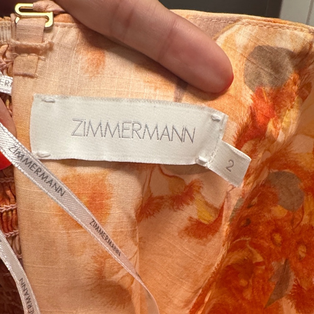 Zimmermann Cascadian floral strapless midi dress - Picture 2 of 11